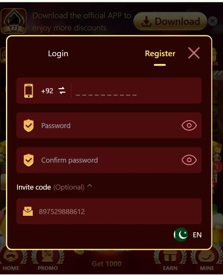 y71 game login process