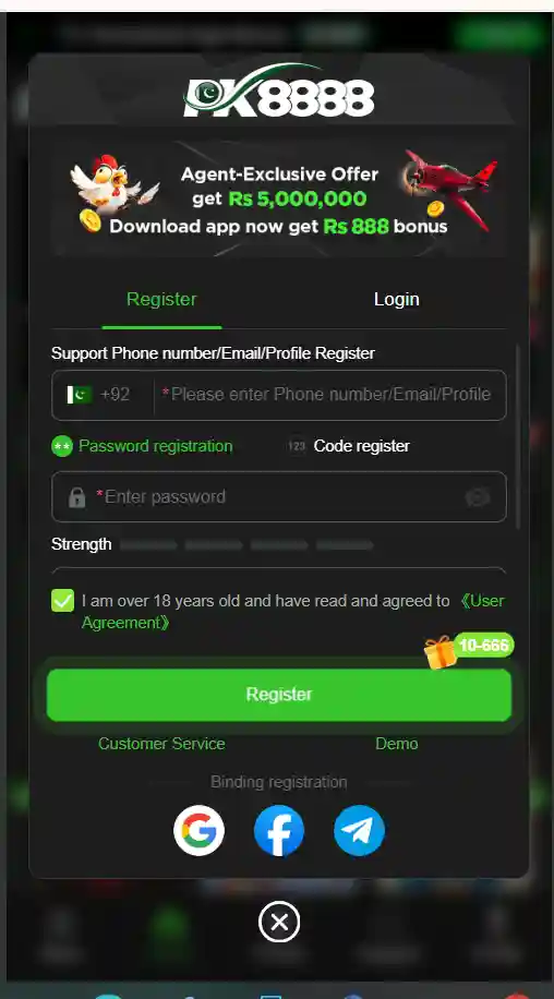 Pk8888 game how to register latest version