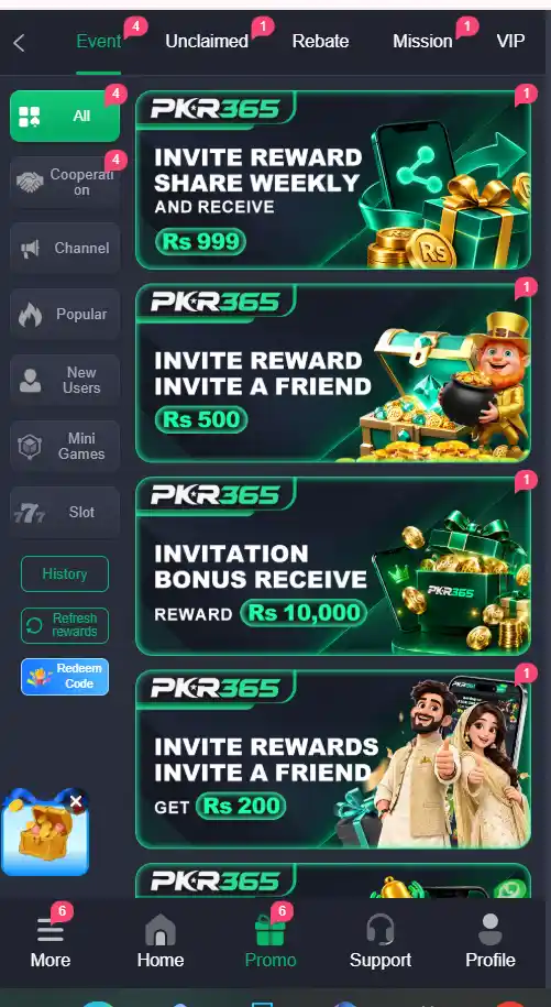 pkr365 game promotion and bonuses